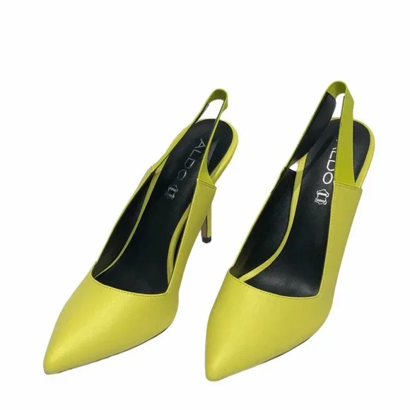 NWB ALDO Yellow Toviel Slingback Heel Pump 8.5 - Picture 1 of 9